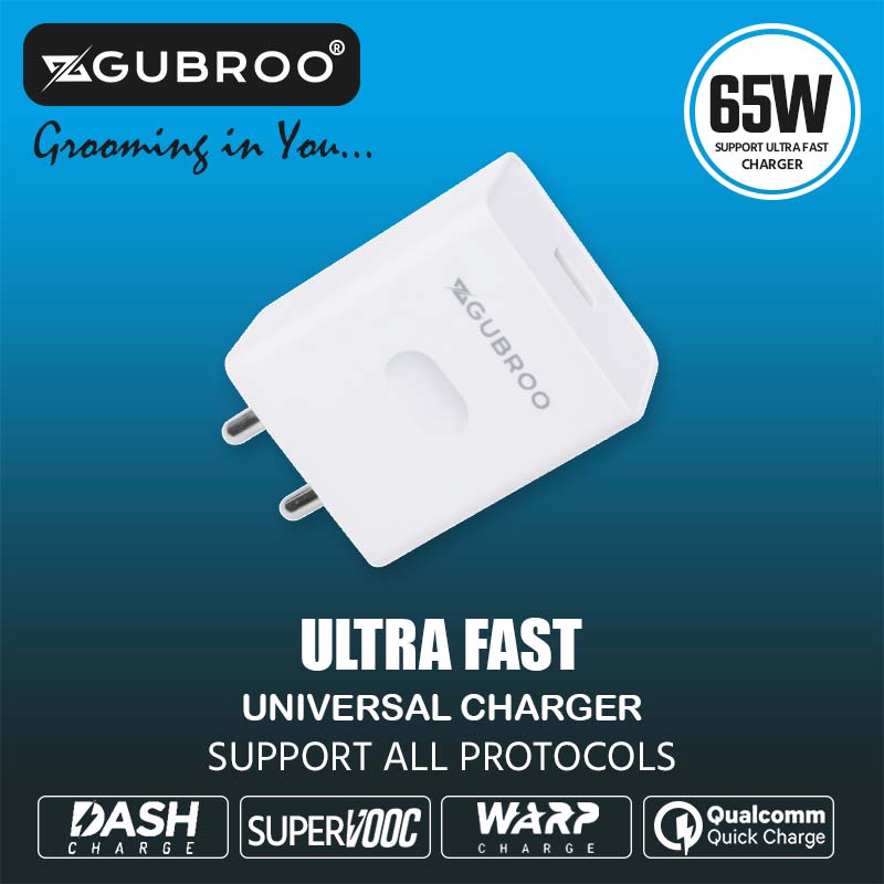 65W UNIVERSAL ULTRA FAST Wall Charger, Support All Protocols |DASH| |SUPERVOOC| |WARP| |QUALCOMM|